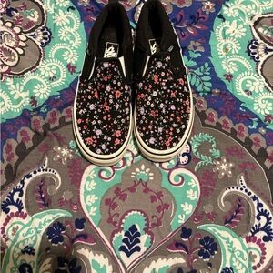 Girls floral vans size 4